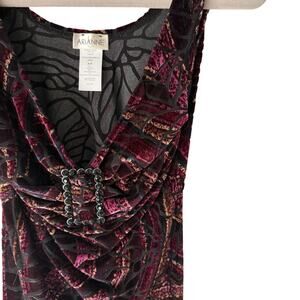 Arianne Tank Top Y2k‎ Goth Small Purple Black Velvet Buckle Whimsigoth Witchy